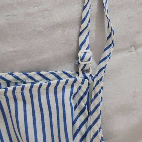 Elodie Flowy Off the Shoulder Boho Pinstripe strappy top- S - NWOT - Picture 9 of 16